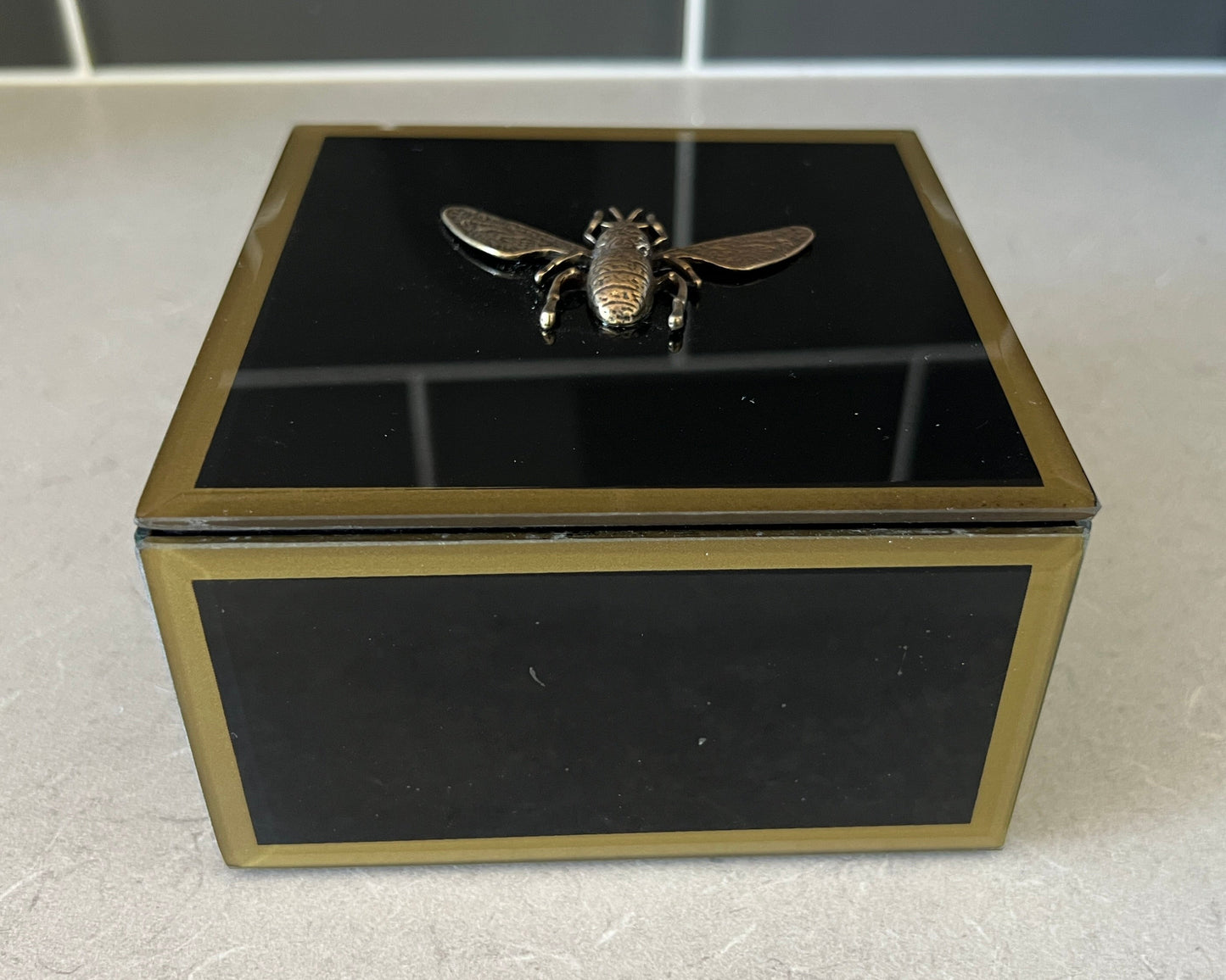 Black & Gold Bee Jewellery box