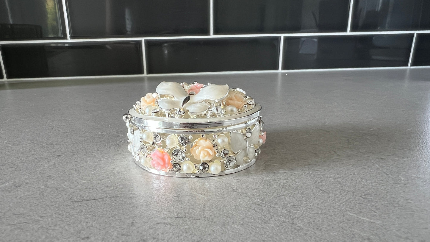 Roses & Butterfly Trinket Box