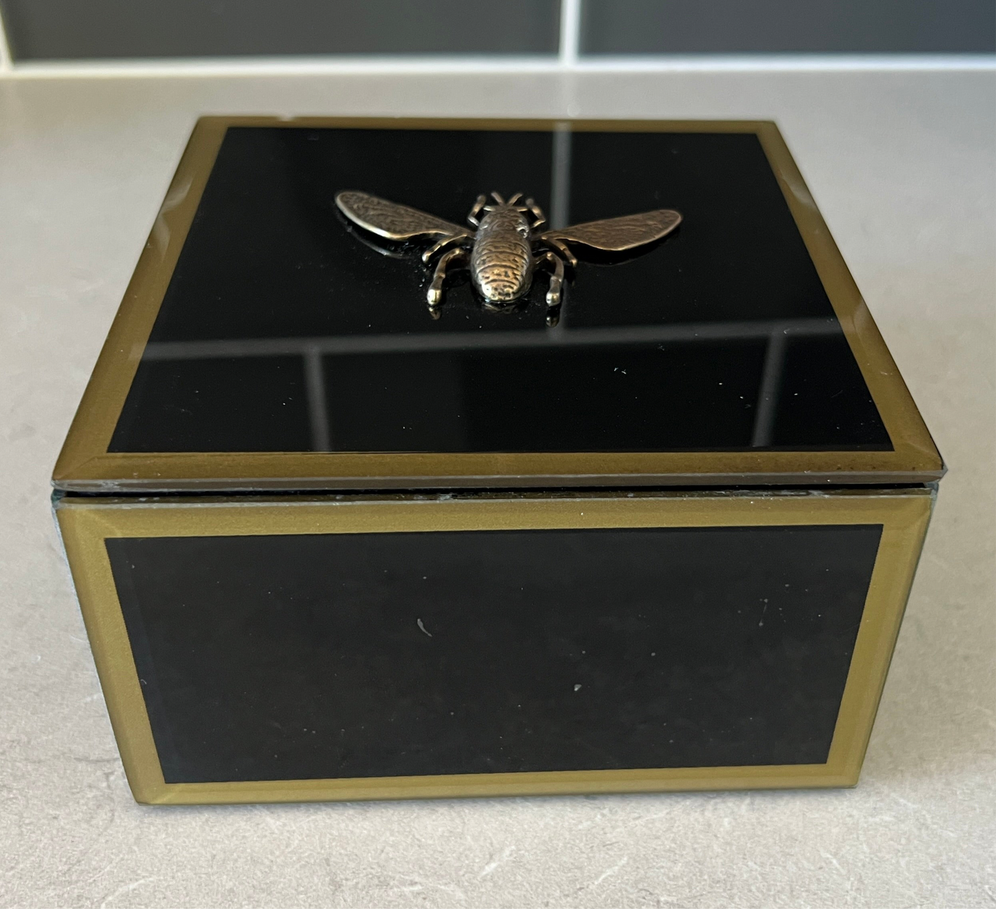Black & Gold Bee Jewellery box