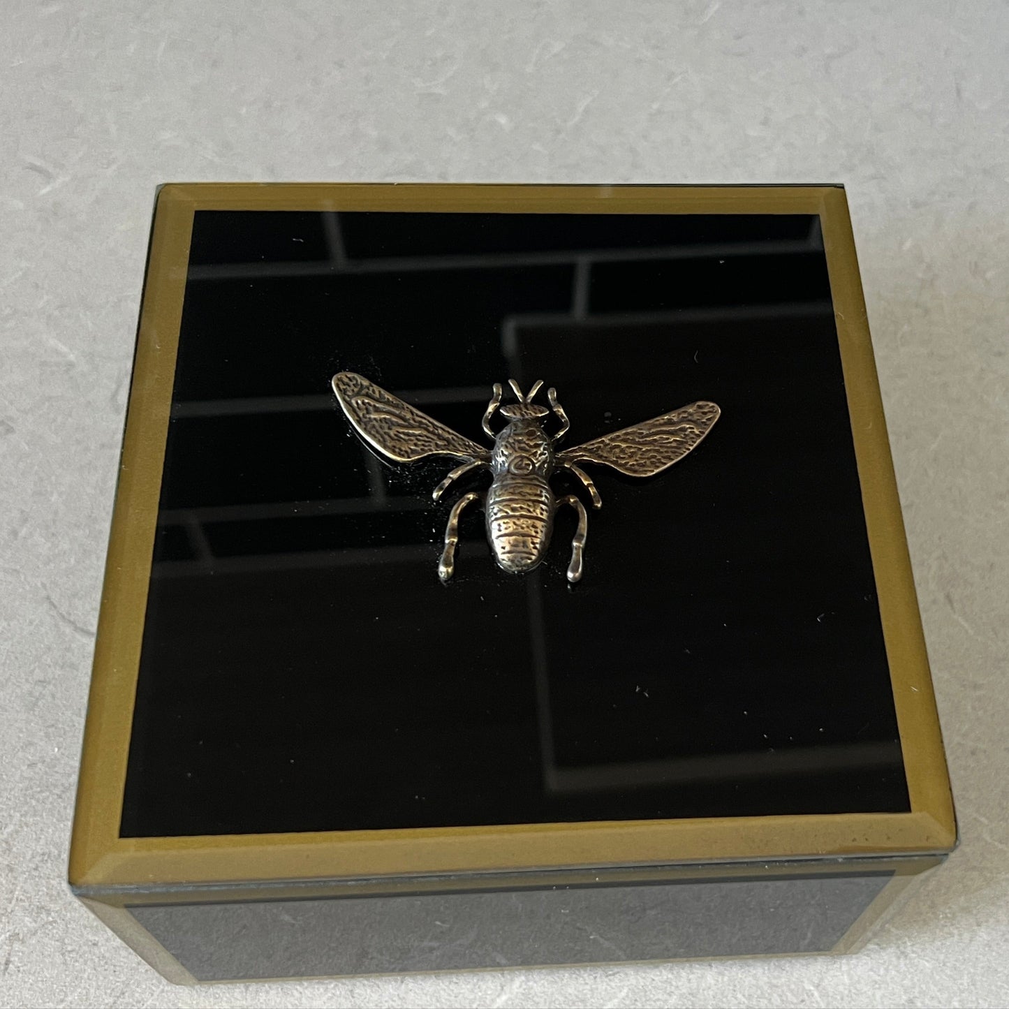 Black & Gold Bee Jewellery box