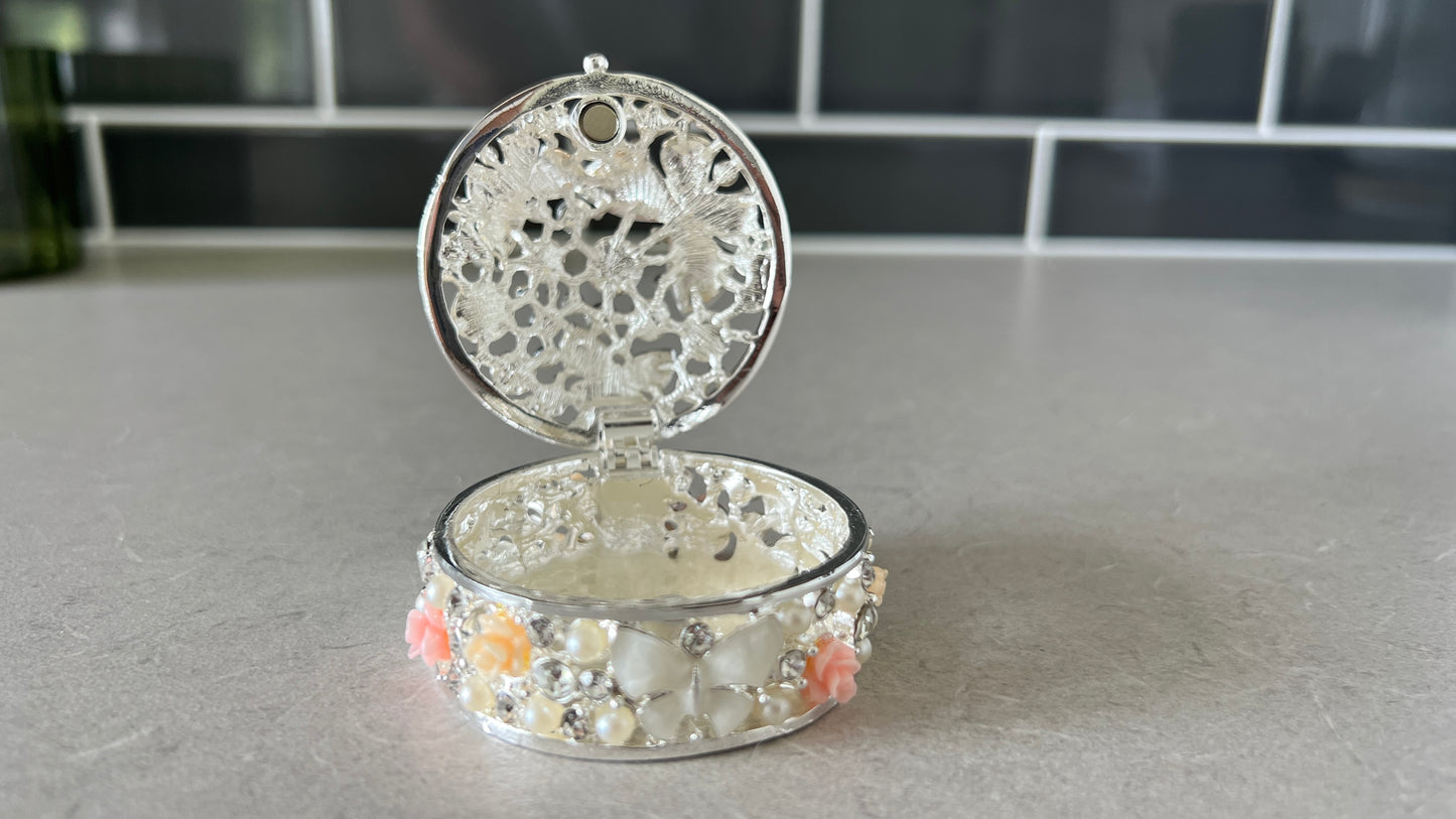 Roses & Butterfly Trinket Box