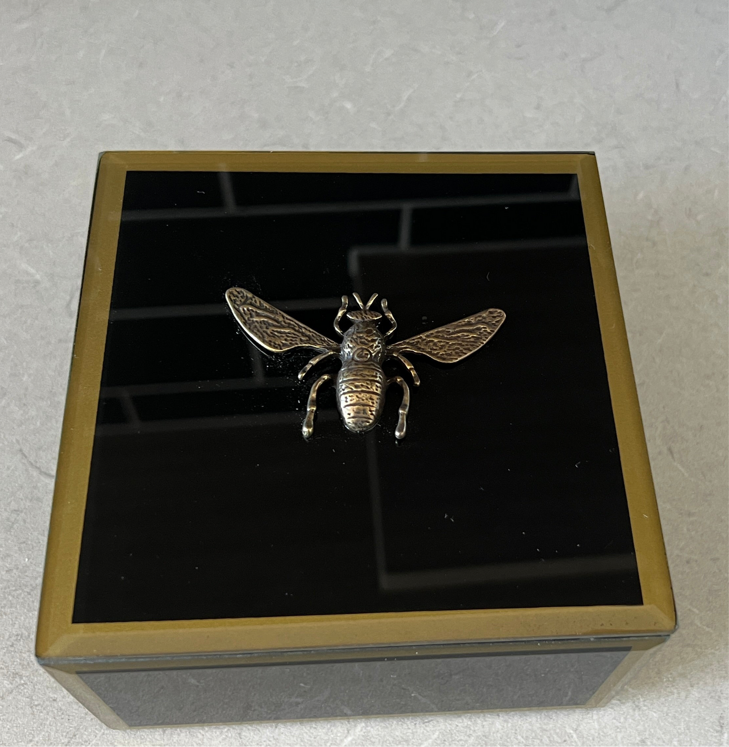 Black & Gold Bee Jewellery box