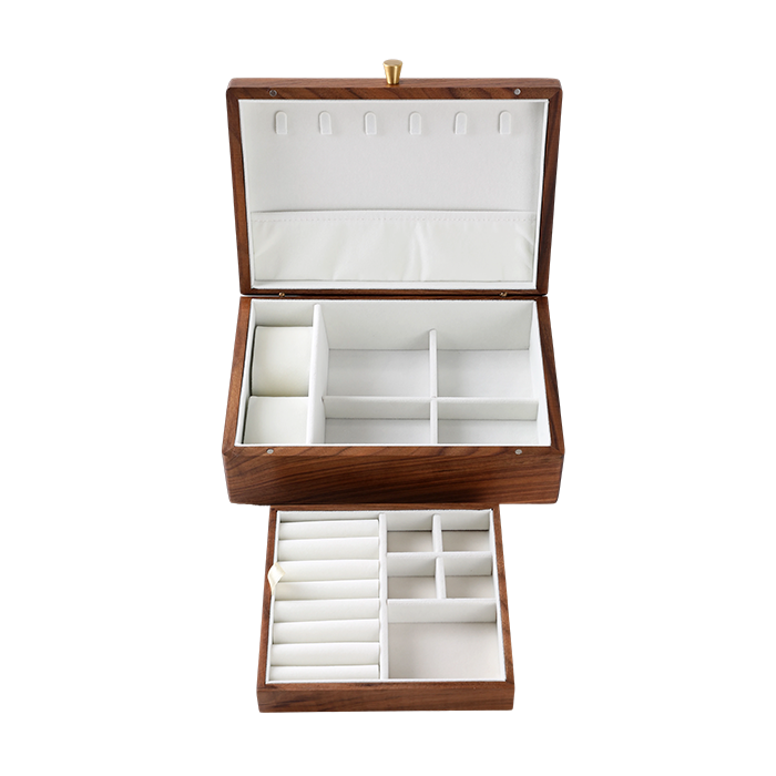 Jewellery Box Black Walnut Wood with Lift Out Tray