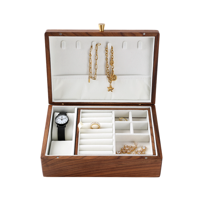 Jewellery Box Black Walnut Wood with Lift Out Tray