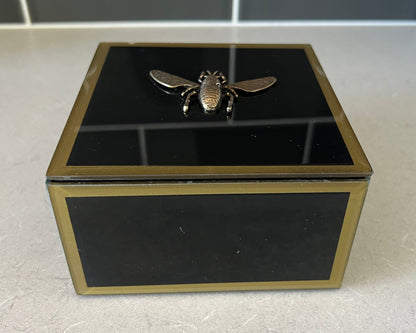 Black & Gold Bee Jewellery box