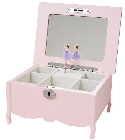 Jewellery Box with Ballerina in Pink Pavlova