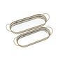 Trays Set of 2 -  Oblong Silver Oct 26