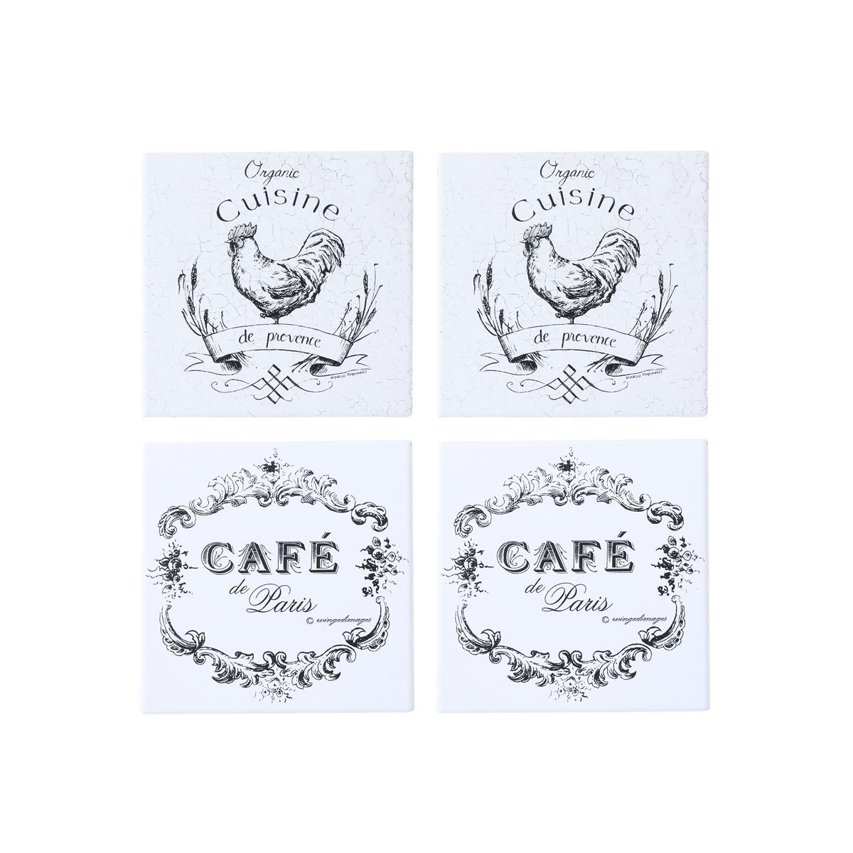 Coasters x 4 - Cuisine / Cafe Square Matt - Oct 26