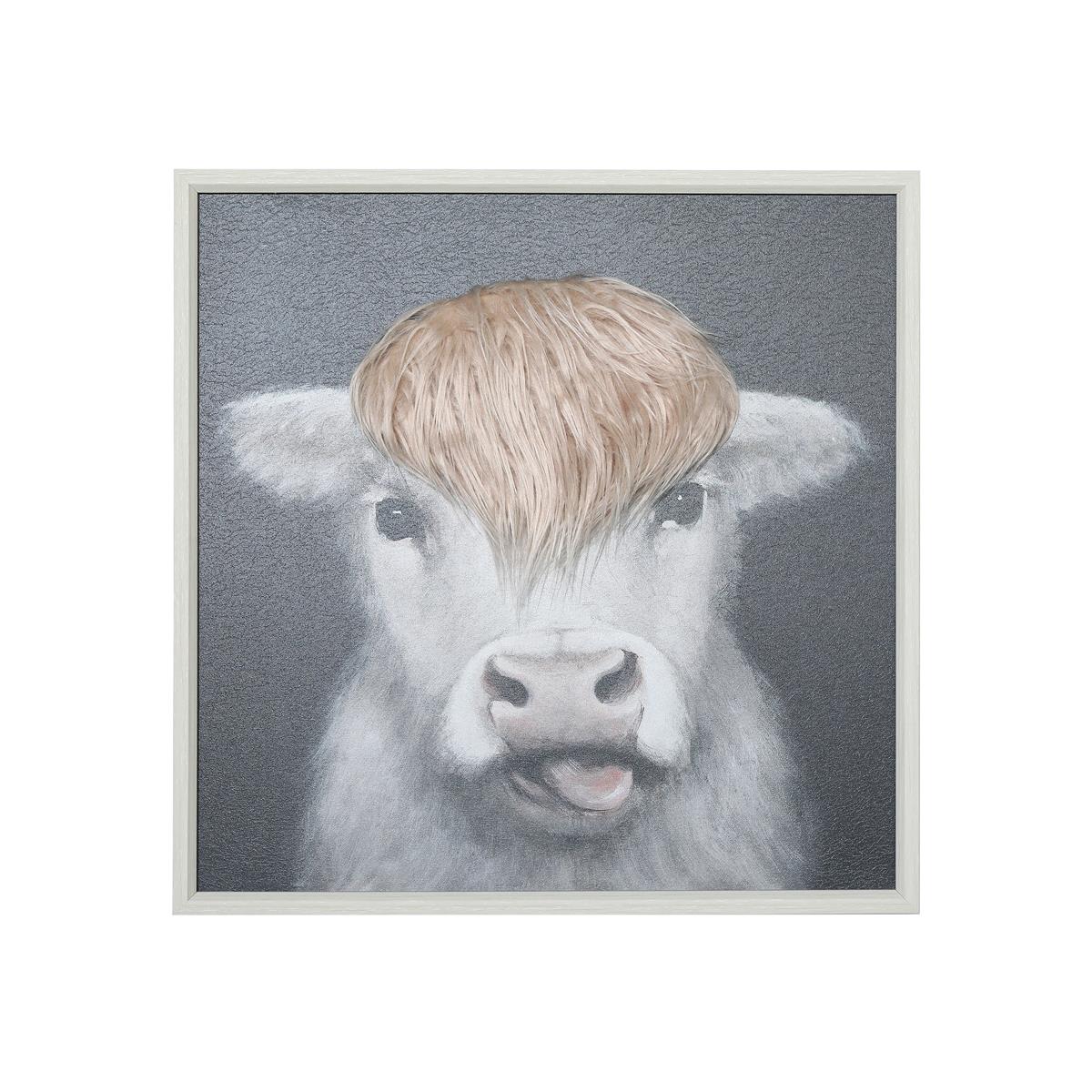Framed Art Cow Print with texture Hair - Oct 26