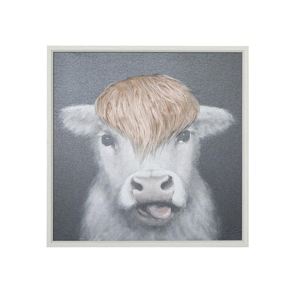 Framed Art Cow Print with texture Hair - Oct 26