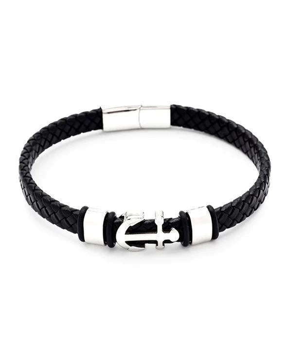 Men's Republic Bracelet Anchor Leather