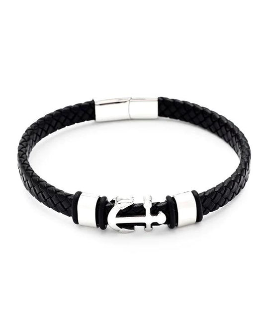 Men's Republic Bracelet Anchor Leather
