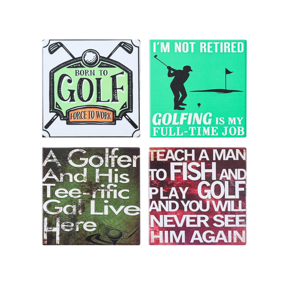 Coasters x 4 - Golf Square Matt - Oct 26