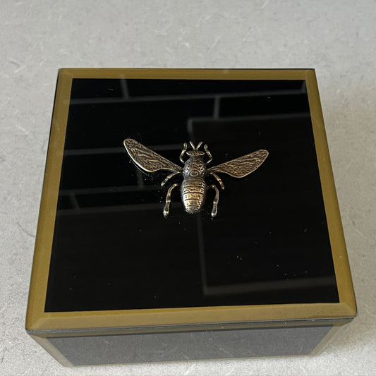 Black & Gold Bee Jewellery box