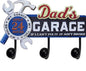 Men's Republic Retro Sign with 3 Hanging Hooks - Dad's Garage