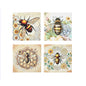 Coasters x 4 - Bee Square Matt - Oct 26