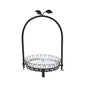 Tray Stand with glass shelf -  Black Metal Single Tier - Oct 26