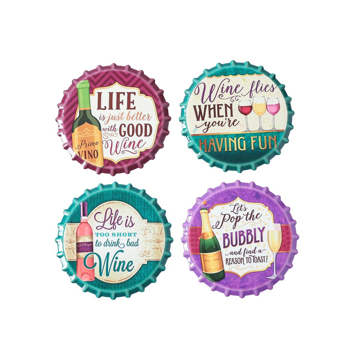 Coasters x 4 - Round Wine Gloss - Oct 26