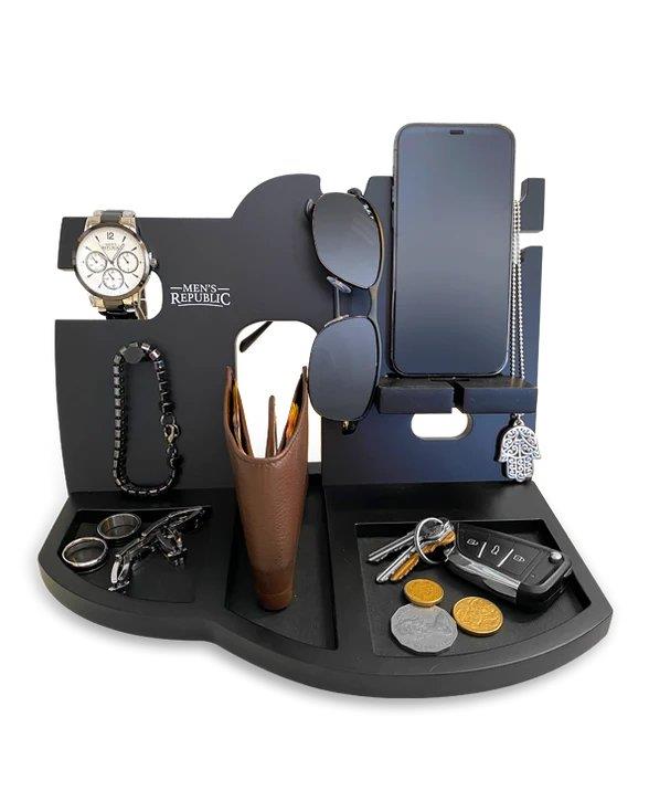 Men's Republic Docking Station and Night Stand - Black