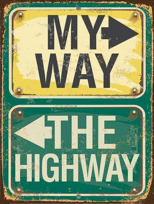 Men's Republic Retro Sign - My Way The Highway