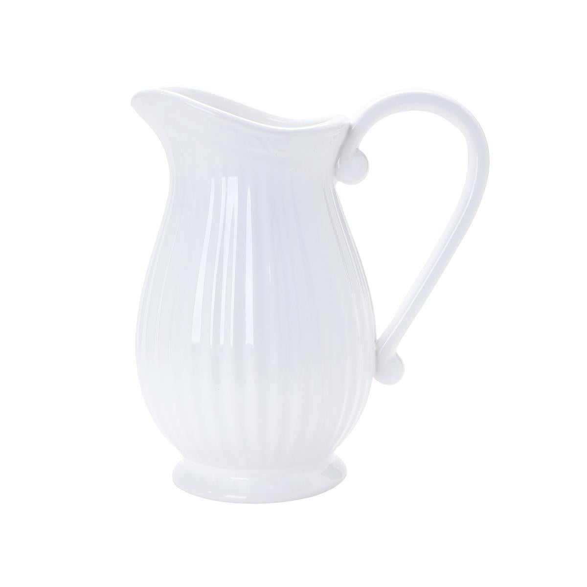 Ceramic White Jug 24 x 12 x 27cm - Oct 26