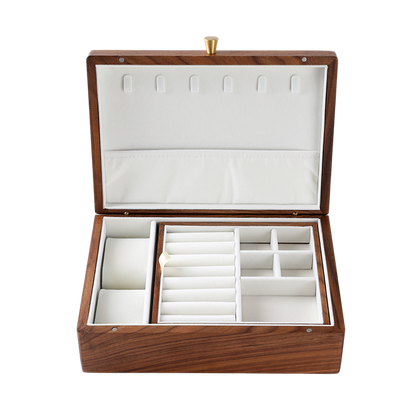 Jewellery Box Black Walnut Wood with Lift Out Tray