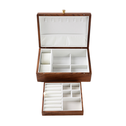 Jewellery Box Black Walnut Wood with Lift Out Tray