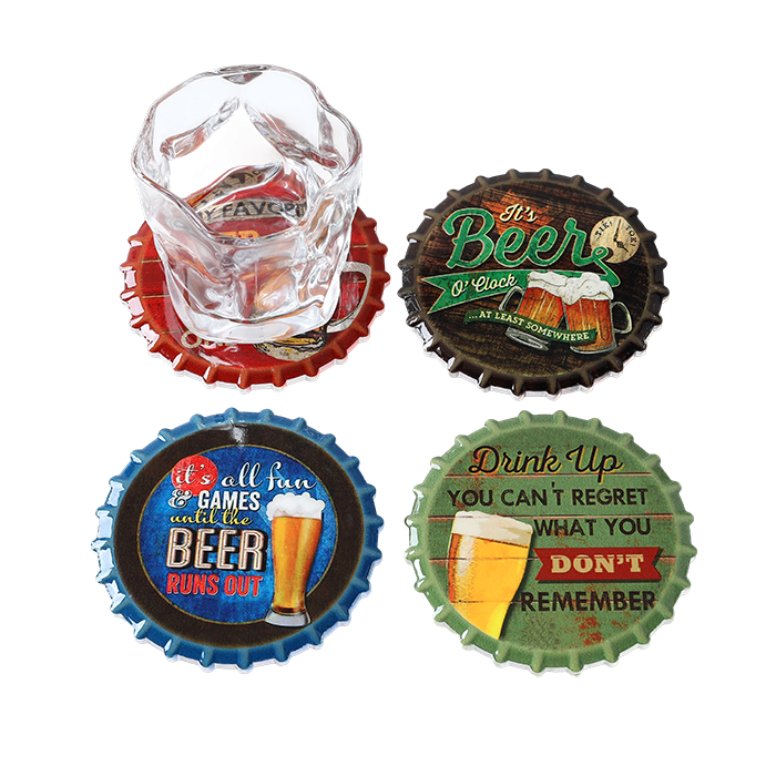 Coasters x 4 - Round Beer