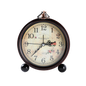 Vintage-style clock with floral design on a white background