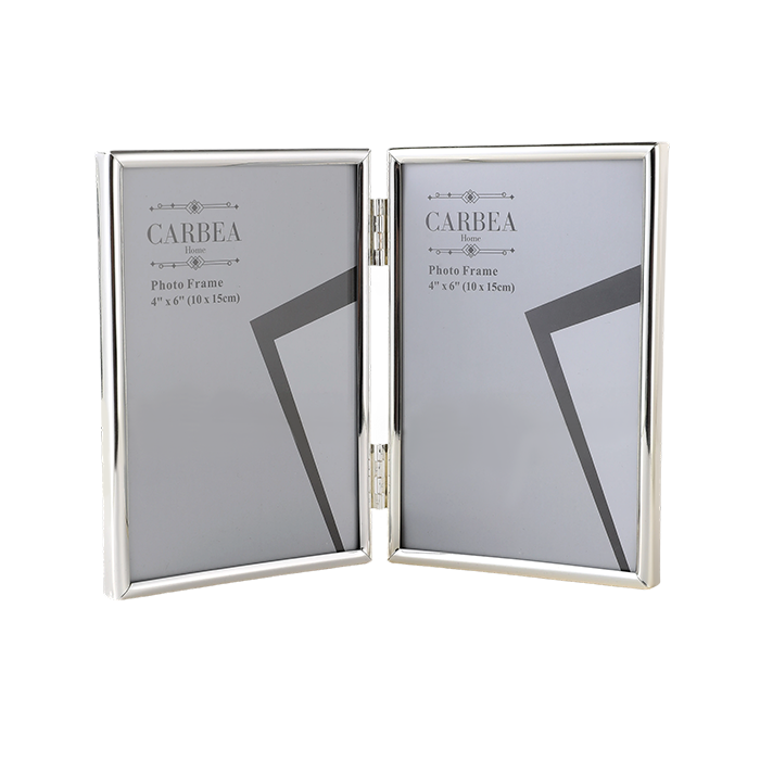 Silver Picture Frame Double 4"x 6"