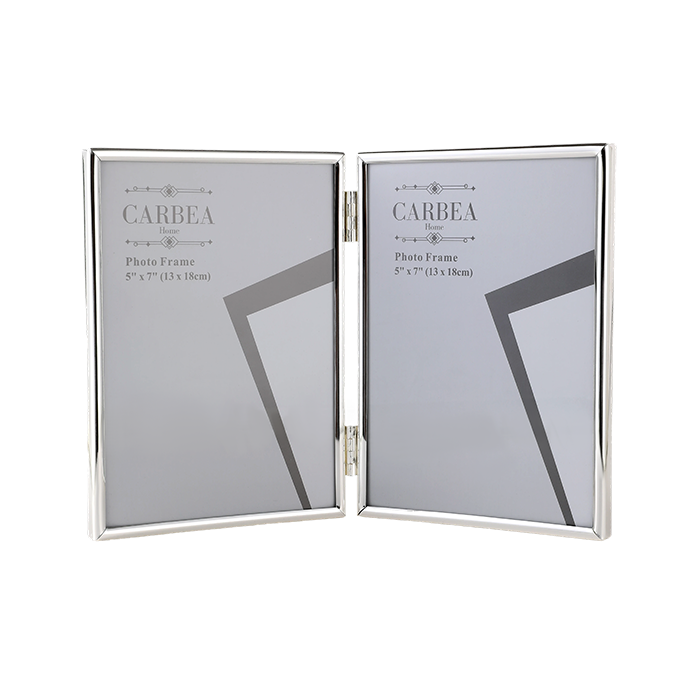Silver Picture Frame Double 5"x 7"