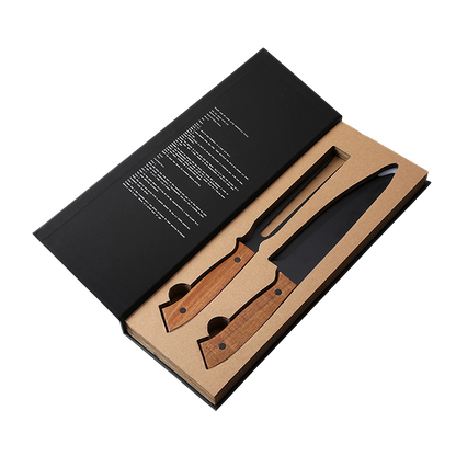 Knife & Folk Carvery Set in a elegant box with a recipe