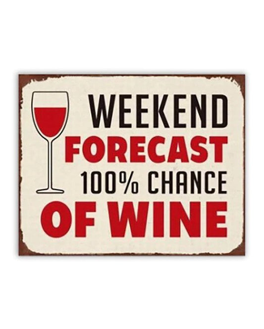 Men's Republic Retro Sign - Wine Forecast