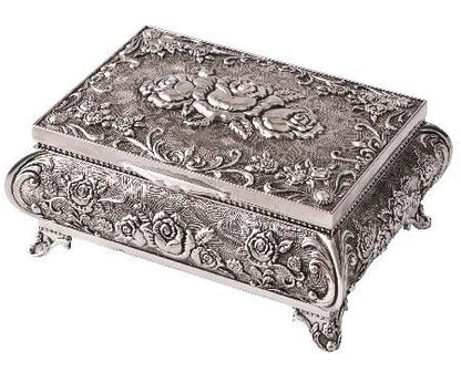 Jewellery Box Queen Anne 4.5" Silver Plated